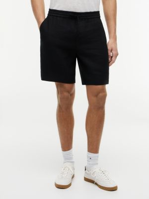 black dover linen blend 8 inseam chino shorts for men tommy hilfiger