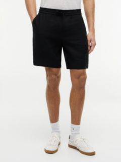 Dover Regular Straight Linen Blend Chino Shorts — Black 1