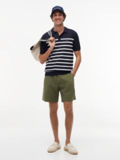 Dover Regular Straight Linen Blend Chino Shorts — Green 2