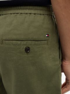 Dover Regular Straight Linen Blend Chino Shorts — Green 3