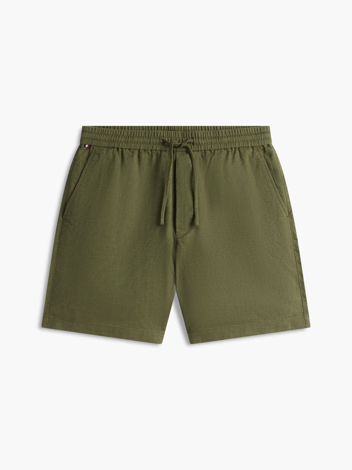Dover Regular Straight Linen Blend Chino Shorts — Green