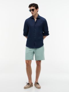Dover Regular Straight Linen Blend Chino Shorts — Grey 2