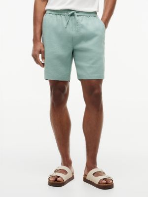 grey dover linen blend 8 inseam chino shorts for men tommy hilfiger