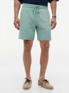 Dover Regular Straight Linen Blend Chino Shorts — Grey 1