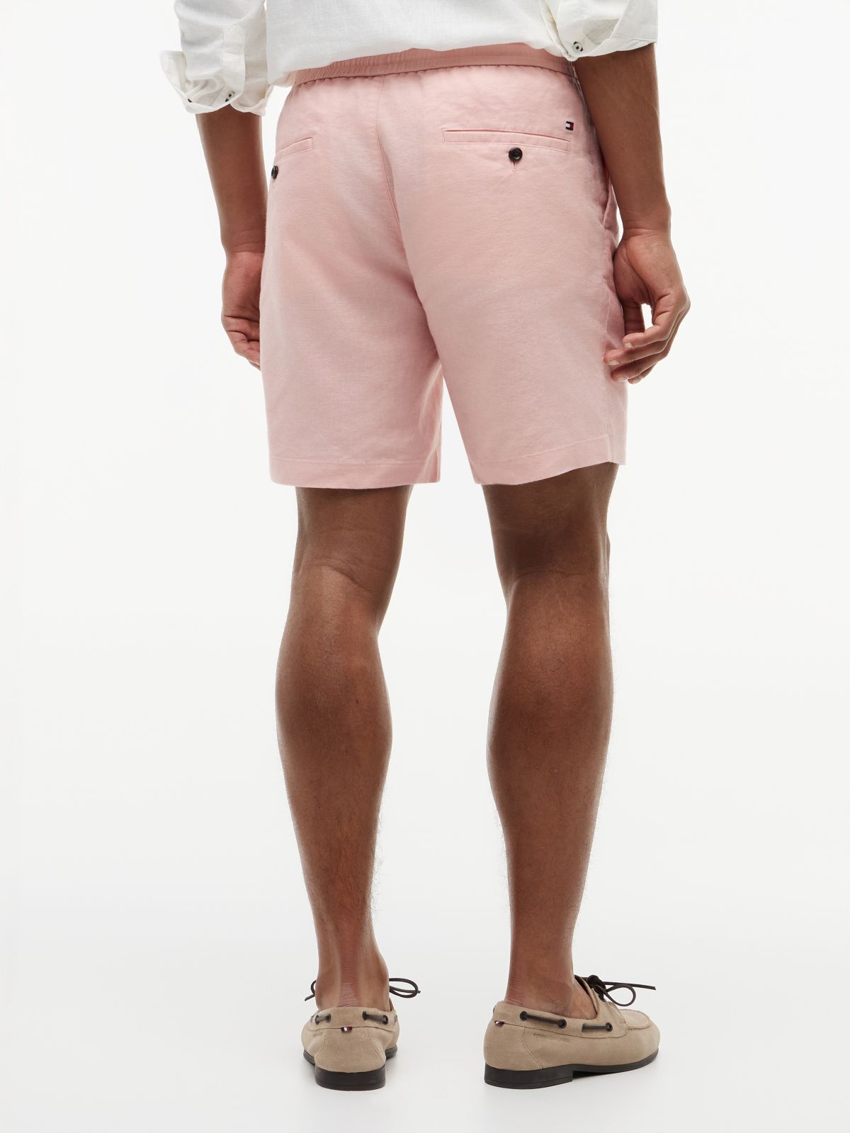 Dover Regular Straight Linen Blend Chino Shorts — Pink