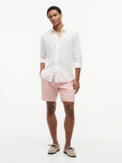 Dover Regular Straight Linen Blend Chino Shorts — Pink 1