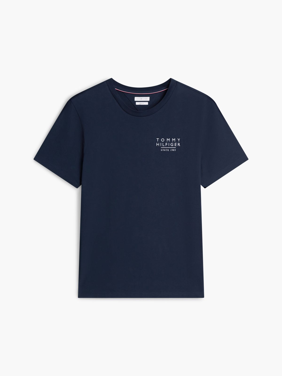Wavy Flag Back Graphic Jersey T-Shirt — Blue