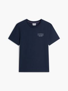 Wavy Flag Back Graphic Jersey T-Shirt — Blue 5