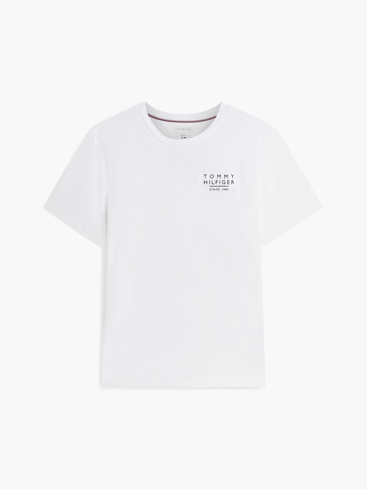 Wavy Flag Back Graphic Jersey T-Shirt — White