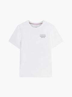 Wavy Flag Back Graphic Jersey T-Shirt — White 5