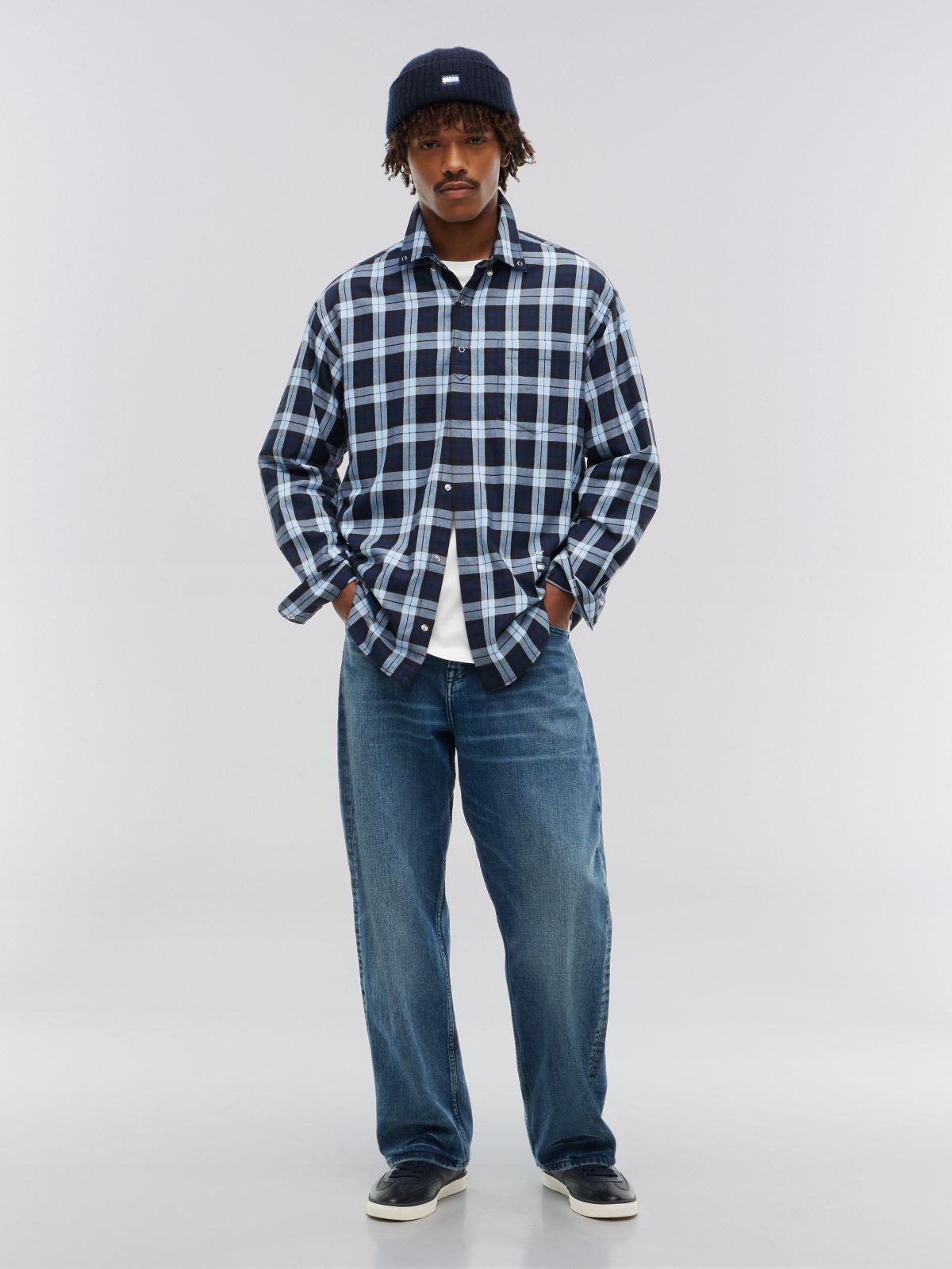 Tommy Hilfiger x FRGMT Regular Check Shirt — Blue