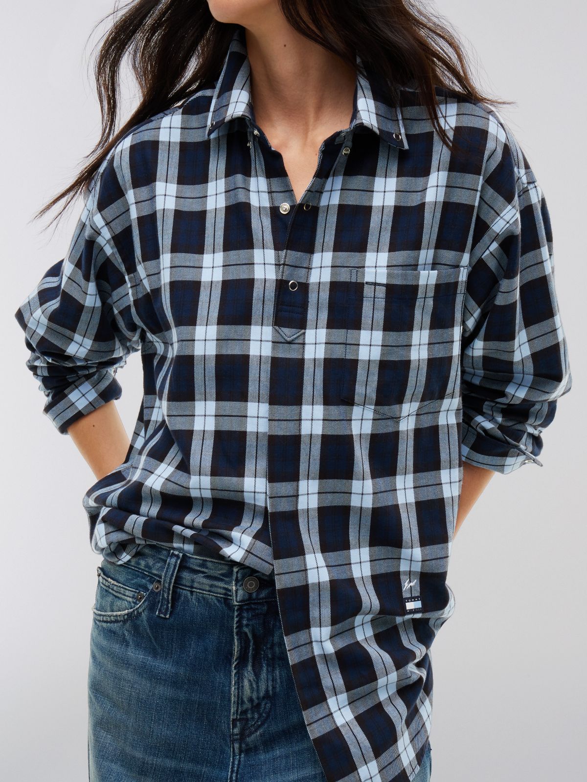 Tommy Hilfiger x FRGMT Regular Check Shirt — Blue