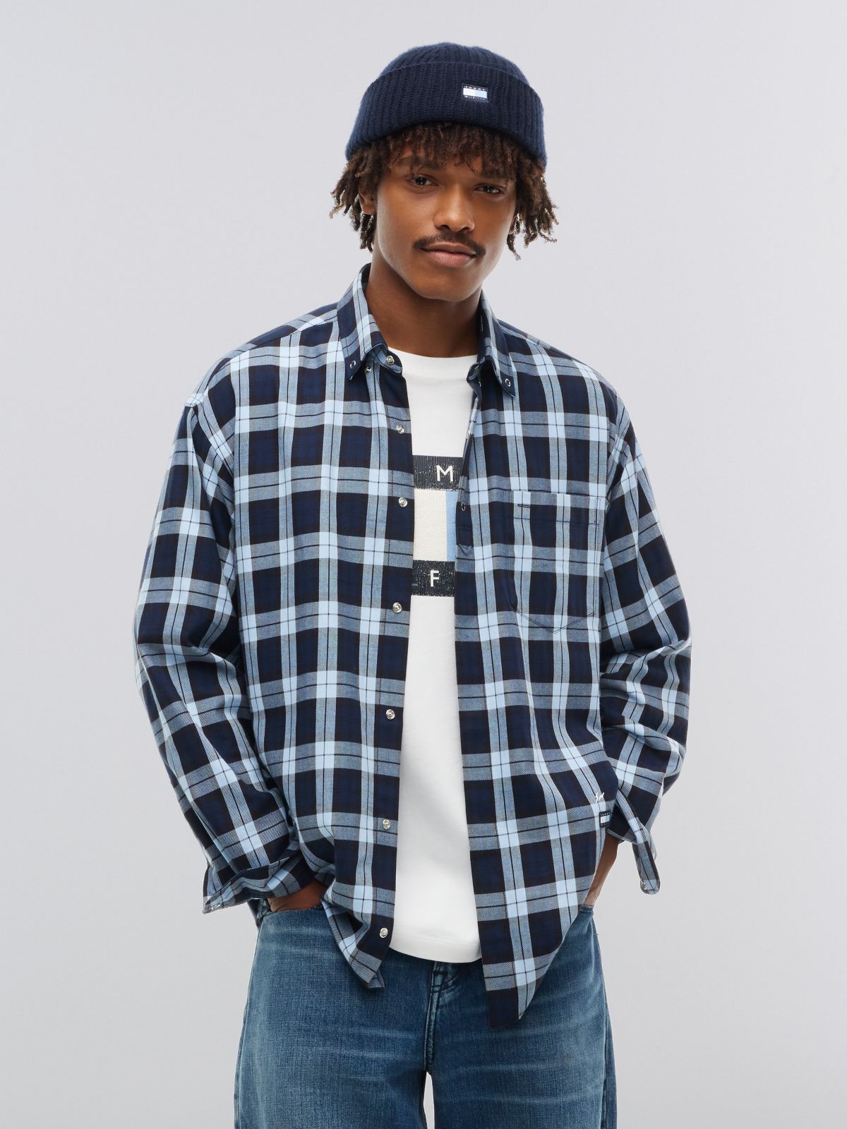 Tommy Hilfiger x FRGMT Regular Check Shirt — Blue