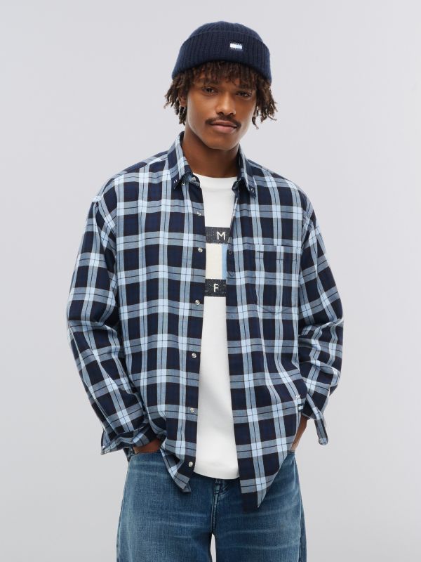 Tommy Hilfiger x FRGMT Regular Check Shirt — Blue