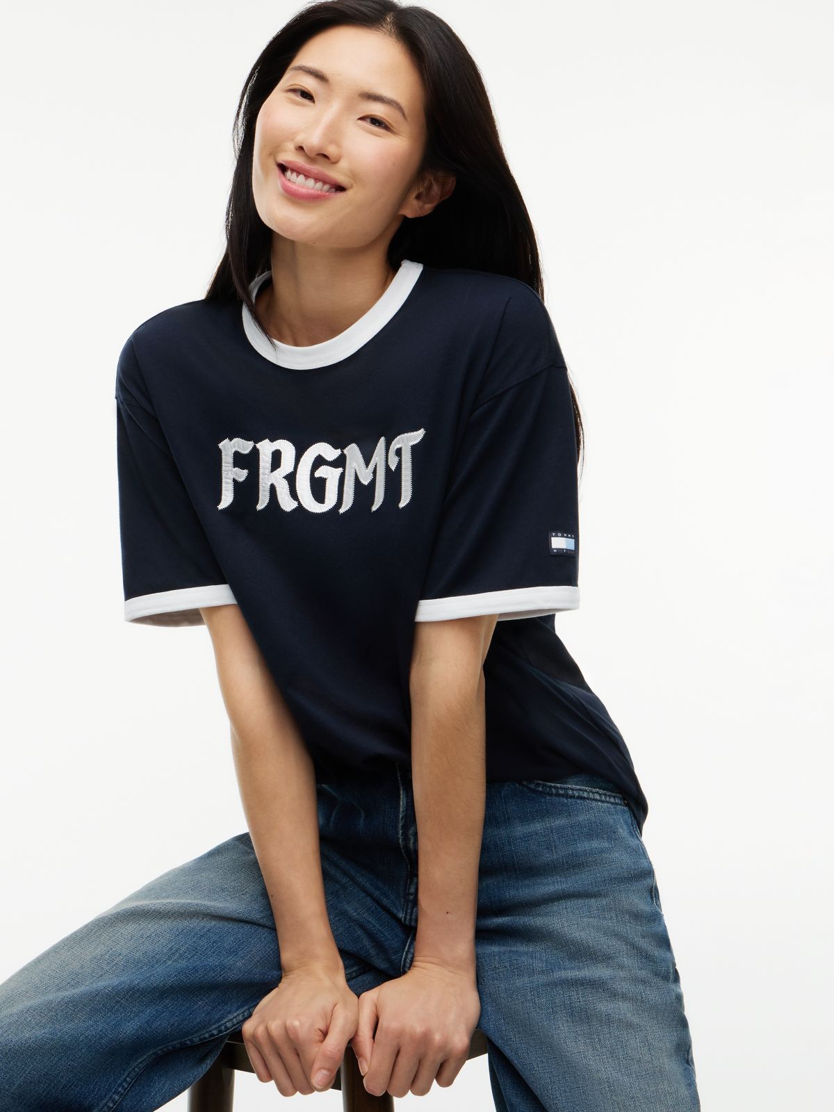 Tommy Hilfiger x FRGMT Relaxed Ringer T-Shirt — Blue