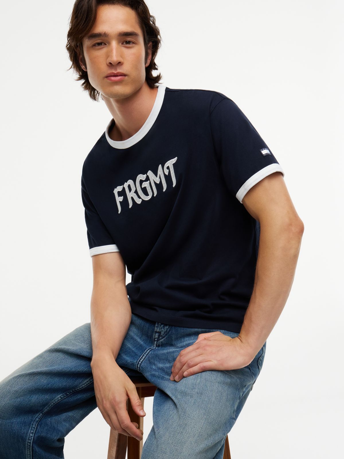 Tommy Hilfiger x FRGMT Relaxed Ringer T-Shirt — Blue