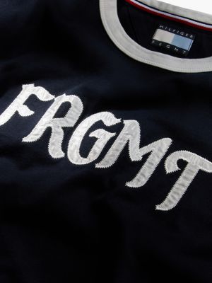 blue fragment logo ringer t-shirt for men tommy hilfiger