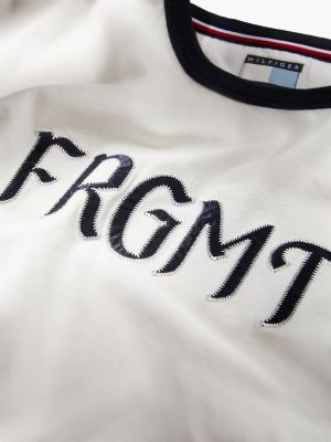 wit tommy hilfiger x frgmt relaxed ringer t‑shirt voor heren - tommy hilfiger