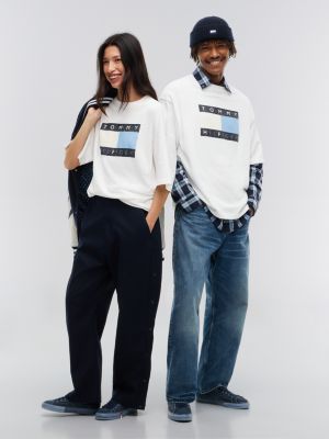 wit tommy hilfiger x frgmt relaxed jersey t‑shirt voor heren - tommy hilfiger