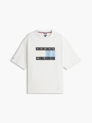 wit tommy hilfiger x frgmt relaxed jersey t‑shirt voor heren - tommy hilfiger