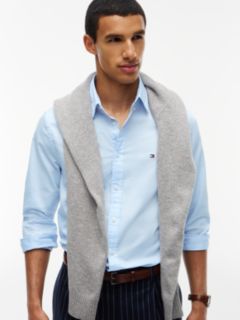 TH Flex Slim Fit Dobby Shirt — Blue 3