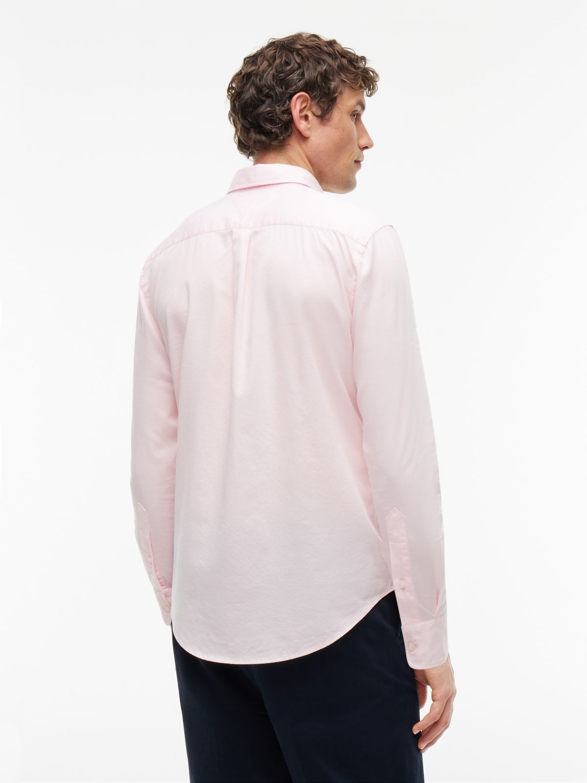 TH Flex Slim Fit Dobby Shirt — Pink