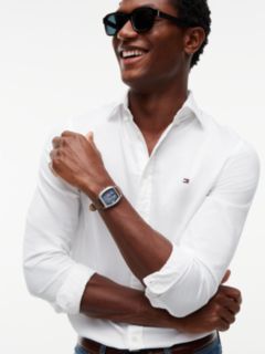 TH Flex Slim Fit Dobby Shirt — White 3