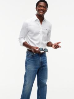TH Flex Slim Fit Dobby Shirt — White 4