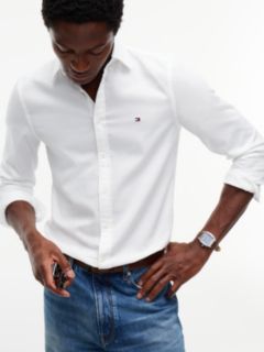 TH Flex Slim Fit Dobby Shirt — White 5