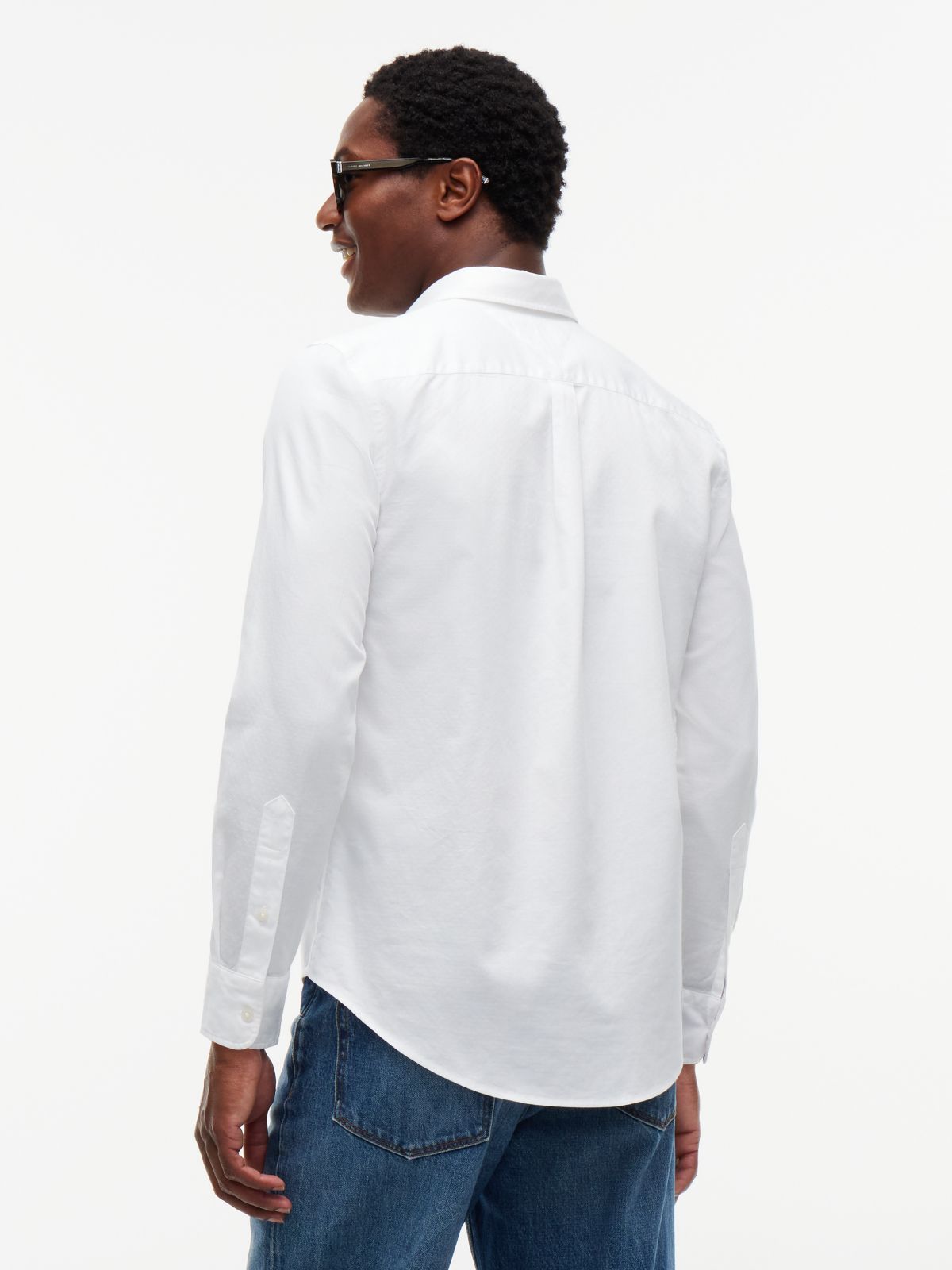 TH Flex Slim Fit Dobby Shirt — White