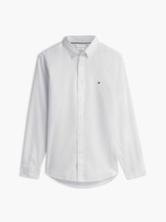TH Flex Slim Fit Dobby Shirt — White 7