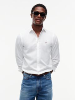 TH Flex Slim Fit Dobby Shirt — White 1