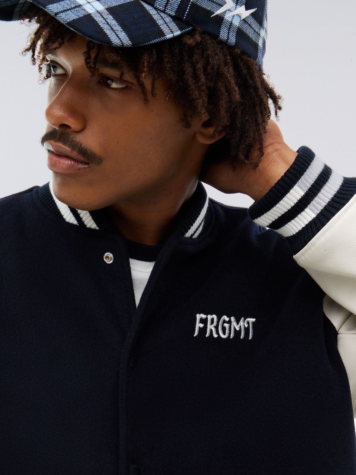 Tommy Hilfiger x FRGMT Leather Sleeves Varsity Jacket — White
