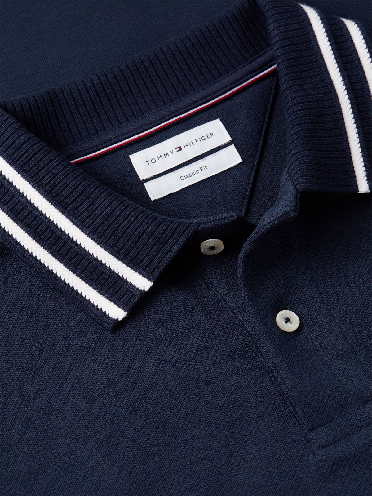 Relaxed Fit Foulard Jacquard Polo Shirt — Blue