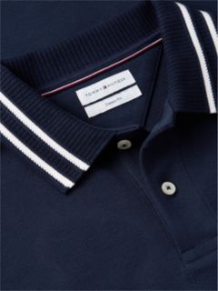 Relaxed Fit Foulard Jacquard Polo Shirt — Blue 7