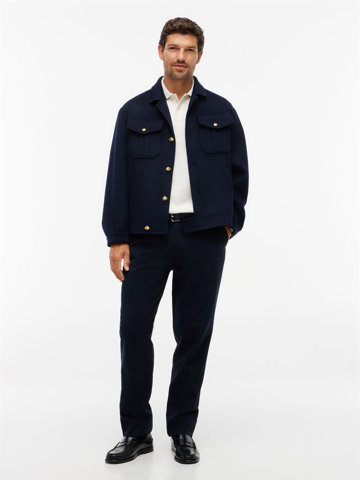 Relaxed Fit Foulard Jacquard Polo Shirt — Yellow