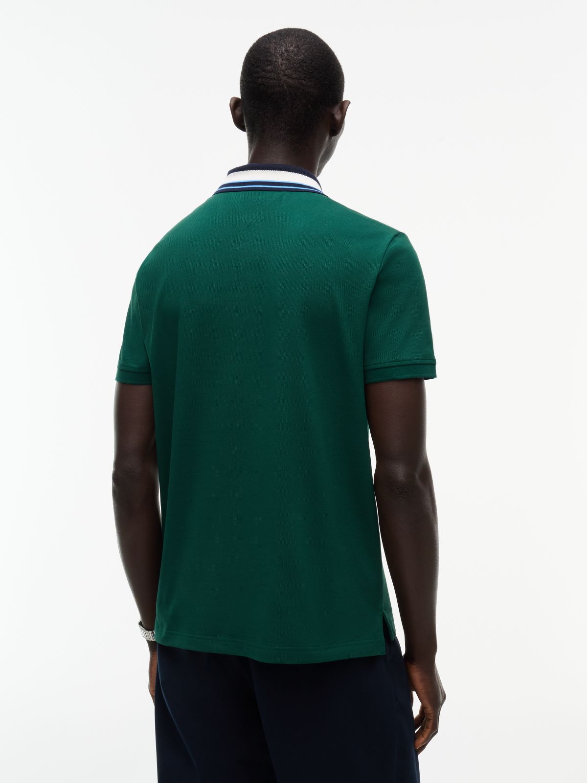 Regular Fit Tipped Collar Polo Shirt — Green