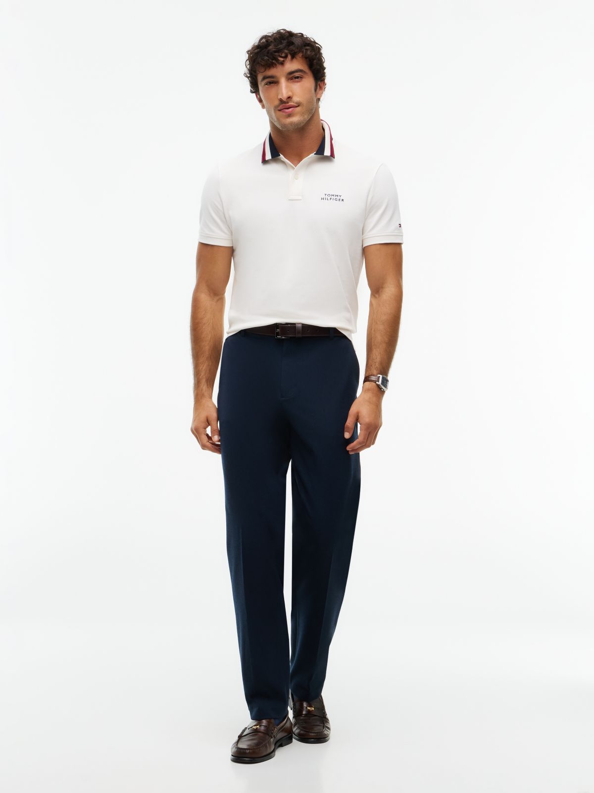 Regular Fit Tipped Collar Polo Shirt — Yellow