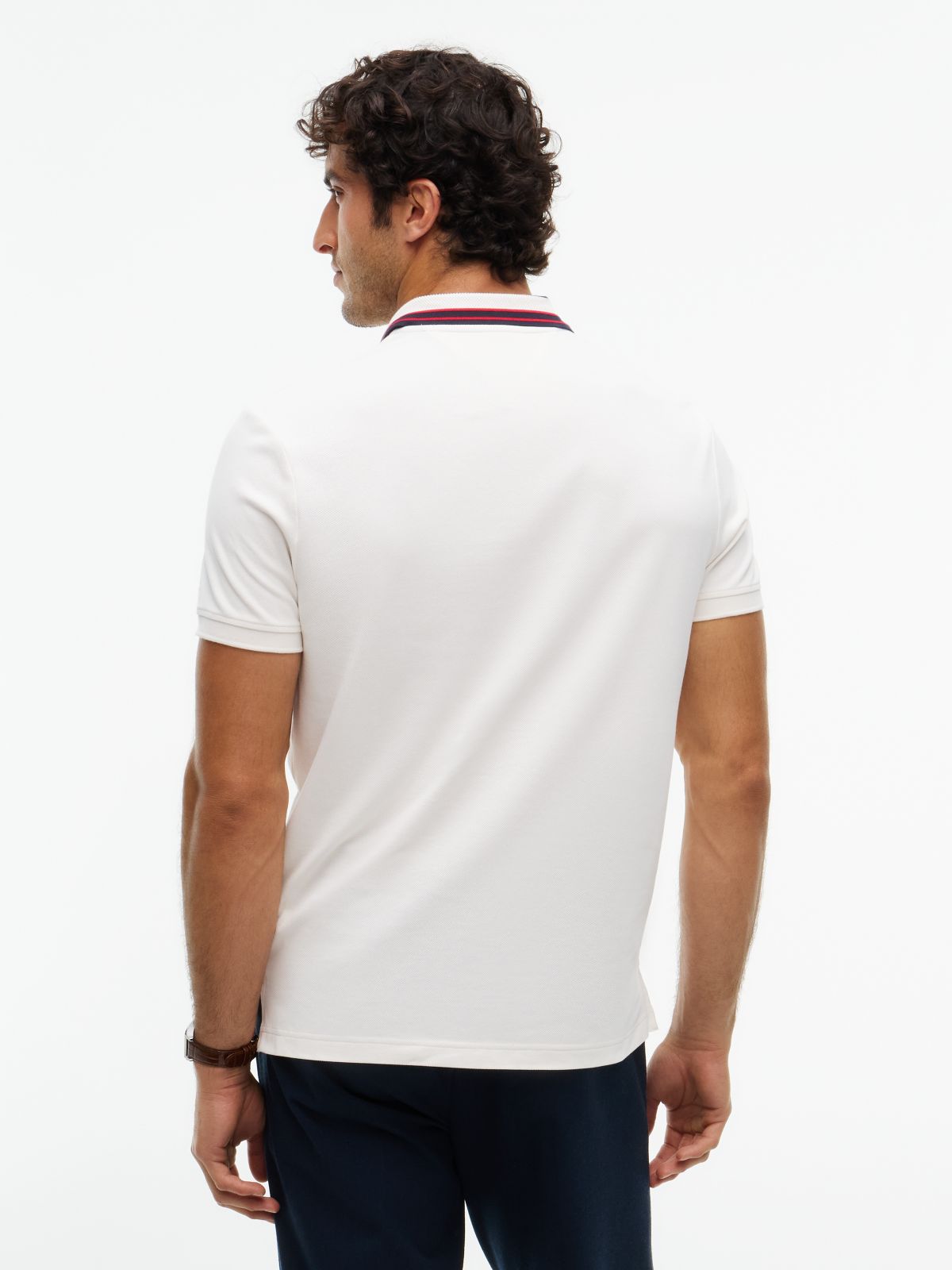 Regular Fit Tipped Collar Polo Shirt — Yellow