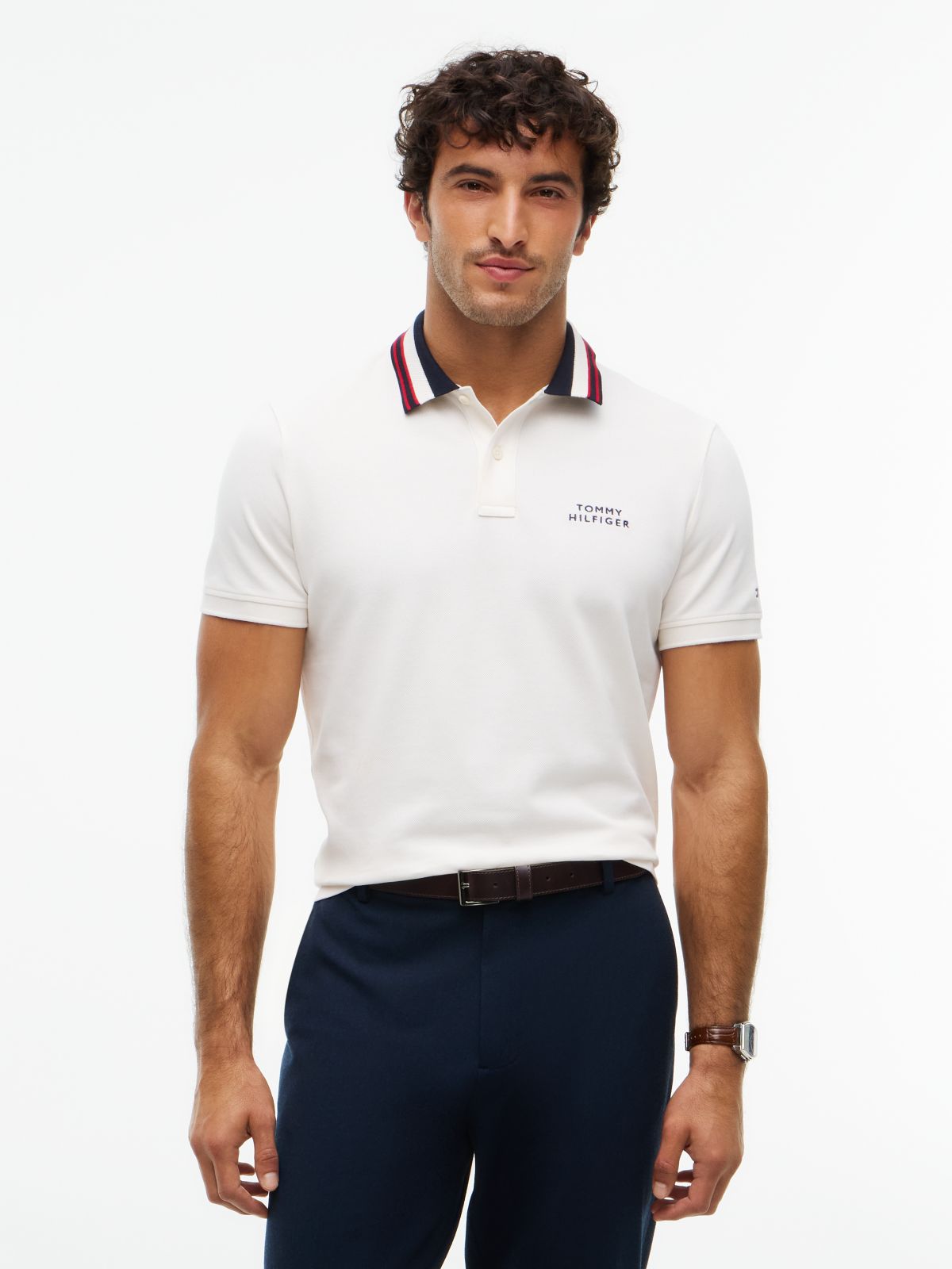Regular Fit Tipped Collar Polo Shirt — Yellow
