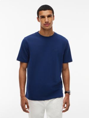 t-shirt performance flex en tissu éponge blue pour hommes tommy hilfiger
