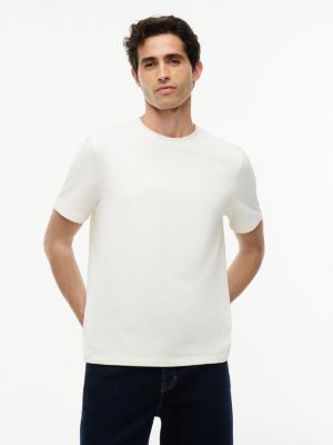 t-shirt performance flex en tissu éponge yellow pour hommes tommy hilfiger