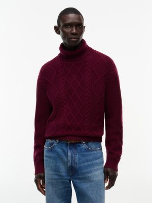 purple new york label trui van wolmix met kasjmier voor heren - tommy hilfiger