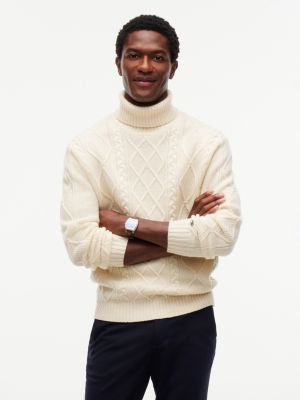 yellow new york label wool blend jumper with cashmere for men tommy hilfiger