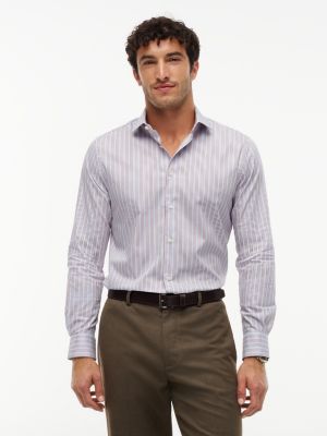 chemise slim new york label à col extensible red pour hommes tommy hilfiger