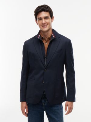 blazer 3 in 1 tech new york label blue da uomini tommy hilfiger