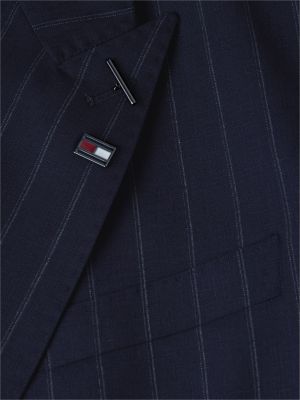blau new york label regular fit woll-sakko für herren - tommy hilfiger