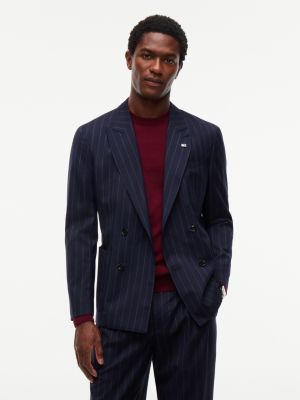 blue new york label regular fit woll-sakko für herren - tommy hilfiger