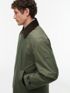 Ripstop Collared Relaxed Padded Coat — Green 2