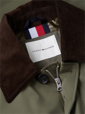 manteau rembourré décontracté en ripstop à col vert pour hommes tommy hilfiger